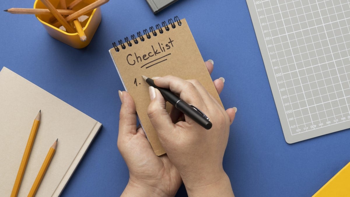 checklist lista de verificação